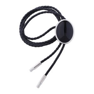 Ioensy - Cowgirl Bolo Tie Corbata Ajustable Con Colgante Para Sudaderas Aniversario Pure Black
