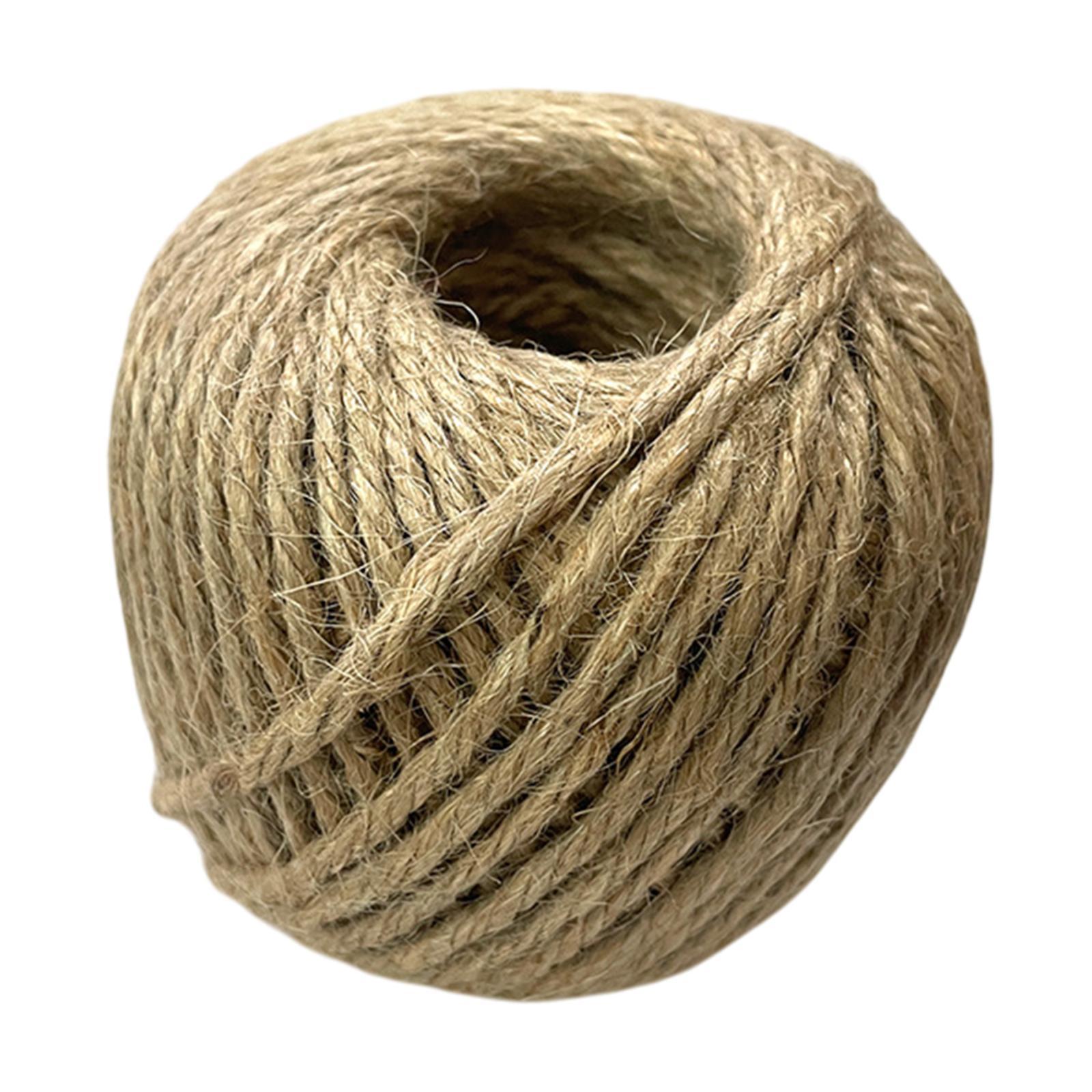 Magideal - Fina Yeja Twine Jute Cuerda Pesada Cáñamo De Cáñamo Cuerda De Hilo De Hilo Para Aplicaciones De Jardinería Empacando Decoración Macrame Decoración Del 4 Mm