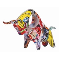 Genérico - Figura Decorativa Toro Estatua Graffiti Adorno Hogar Jhn