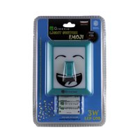 Green E - Luz Led Interruptor Emoji (Espanta Cuco) 3 Pilas / Azul