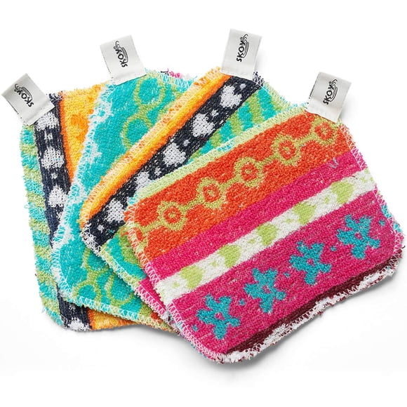 Fregador de platos Skoy Scrub, paquete de 4, reutilizable para limpieza de cocina
