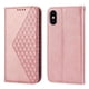 thumbnail image 1 of Funda Flip FOXDOCK para iPhone X/XS , Estilo Billetera con Diseño Rombo, Correa de Mano y Soporte, Uso Diario, 1 of 5