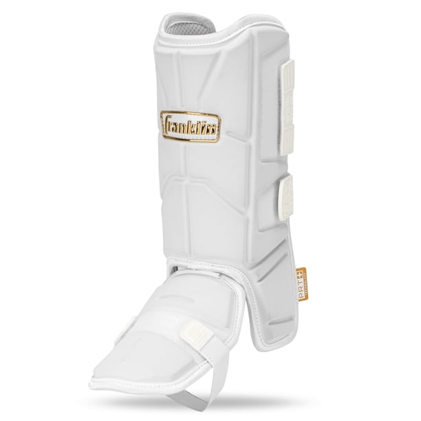 Protector de piernas Franklin Sports PRT Series, béisbol para adultos, blanco/dorado