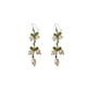 thumbnail image 1 of Aretes Largos Colgantes Flor Campana Orquídeas Perla Vintage, 1 of 3