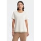 thumbnail image 1 of Polera Mujer Detalle Cuello Crema, 1 of 4