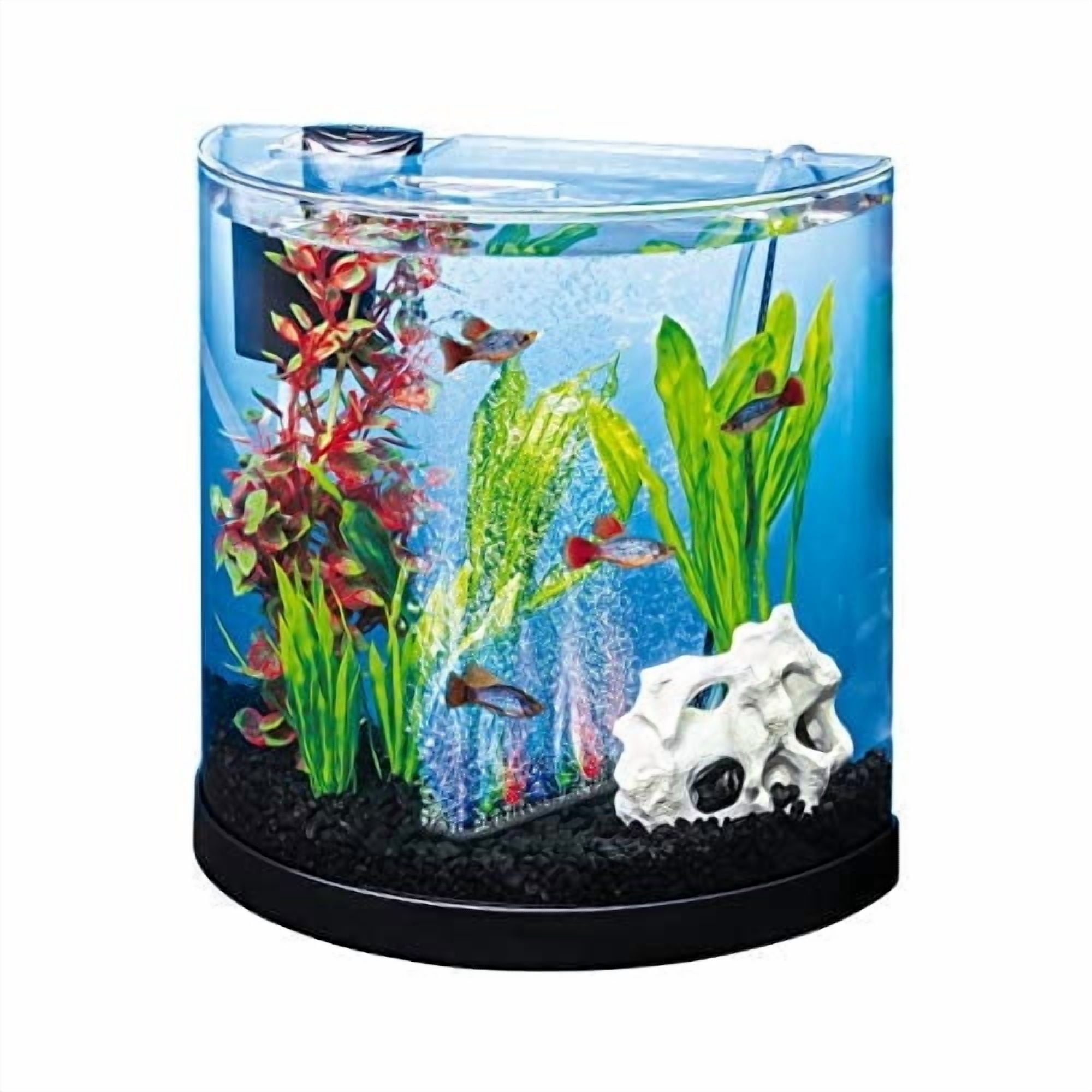 Aquarium Tetra ColorFusion Starter, 11 litros, con forma de media luna