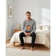 thumbnail image 3 of Pijama Hombre Algodón Estampado Garfield Gris gris S, 3 of 7