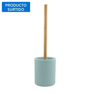Cepillo Baño Plastico Y Bambú Abs Con Portacepillo,Surtido 1 Un Mainstays