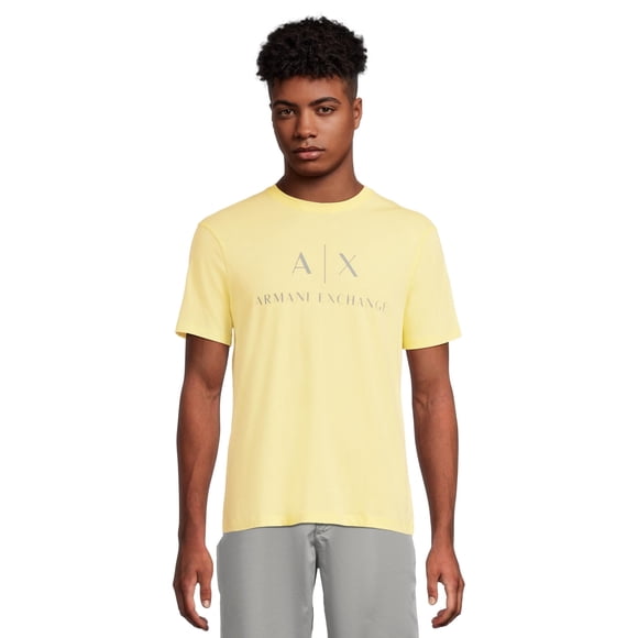Camiseta Armani Exchange Classic Crew Logo para hombre Pale Hay XXL