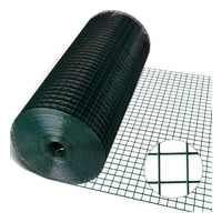 Genérica - Malla Soldada Plastificada Verde 1/2 Alto 90Cm Largo 10Mts.