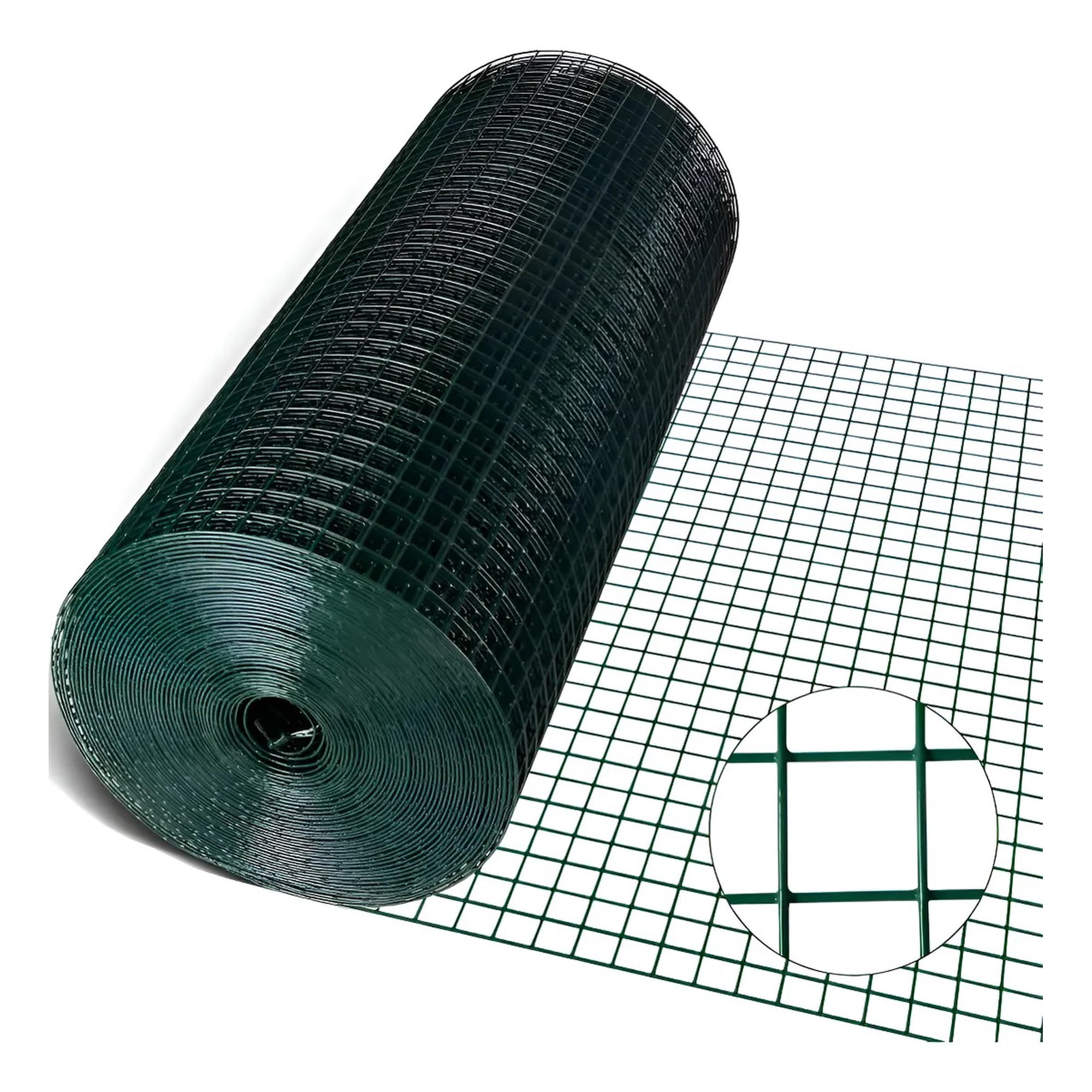 Genérica - Malla Soldada Plastificada Verde 1/2 Alto 90cm Largo 10mts.
