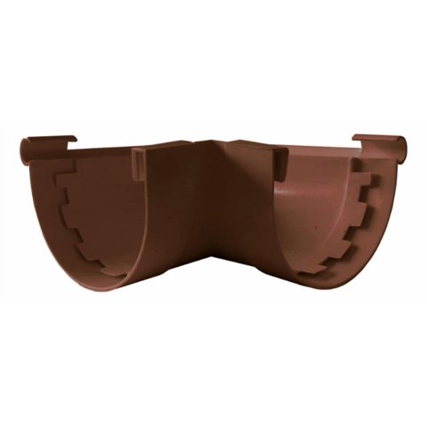 Conector Exterior 110Mm Para Canaleta Agua Lluvia Café Dvp