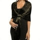 thumbnail image 1 of Sparkling Metallic Shawls Round Buckle Tassel Wraps Scarf For Evening Party Dresses Wedding Party, 1 of 3