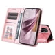thumbnail image 2 of Funda tipo cartera FOXDOCK para OPPO Reno 10 Pro Plus , diseño girasol en relieve, cuero PU, cierre magnético, soporte y tarjetero, 2 of 5