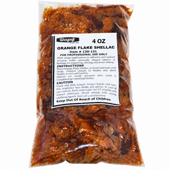 Shellac Waymil 4 oz (113 g) Copos Naranja para Joyería