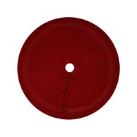 Bothyi - Falda Para Árbol De Navidad, Suministros Para Fiestas, Decoración Navideña De Punto Para Hotel, Interior, Hogar, Color Rojo, 48 Pulgadas