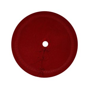 Bothyi - Falda Para Árbol De Navidad, Suministros Para Fiestas, Decoración Navideña De Punto Para Hotel, Interior, Hogar, Color Rojo, 48 Pulgadas