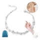 thumbnail image 1 of Pulsera estrellas y esferas de plata 925 con bolsa y paño #4, 1 of 3