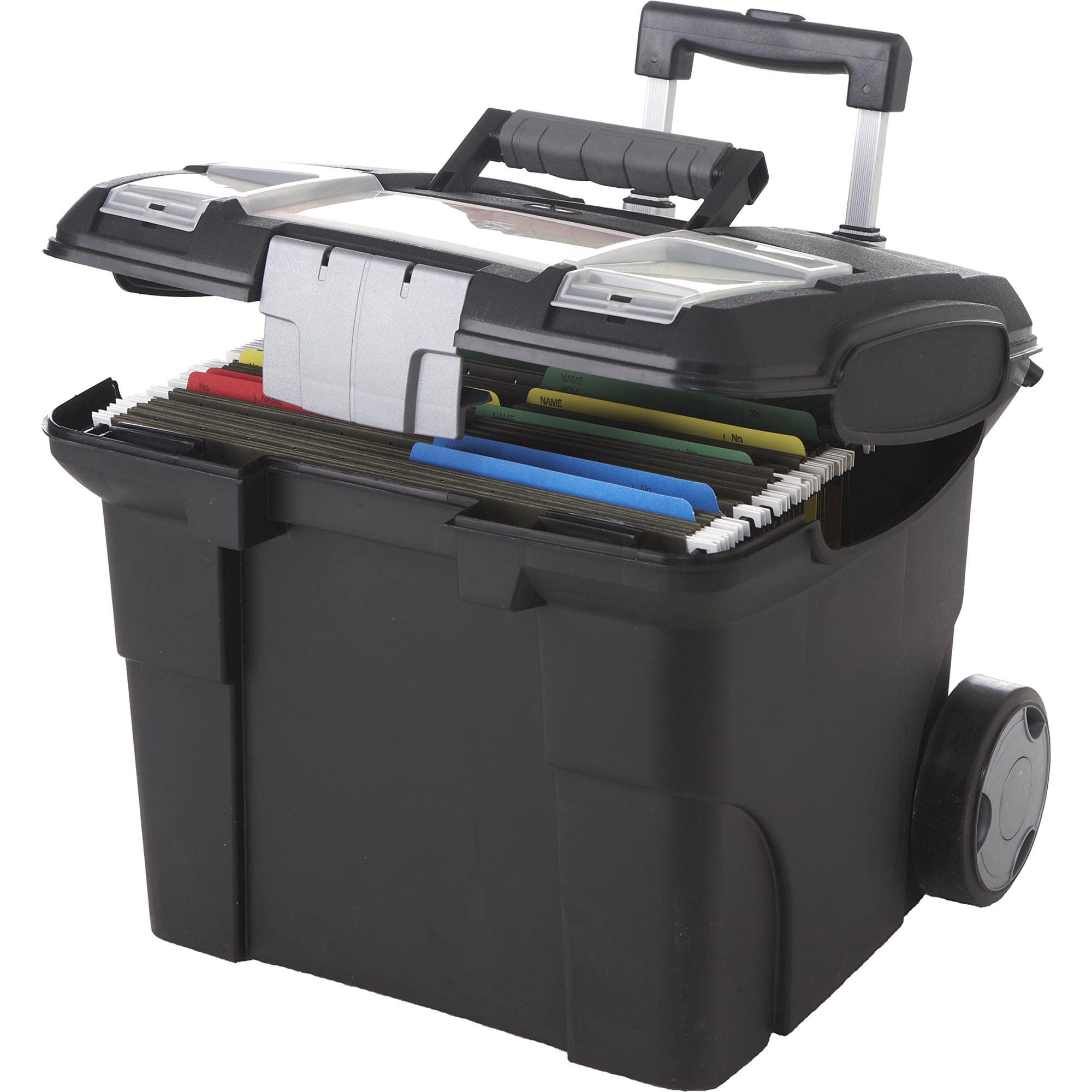 Caja Portátil Para Archivos Storex Con Ruedas 38x41x36 Cm Negra