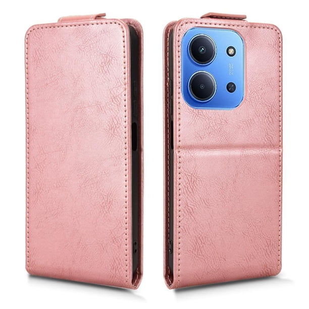 Funda tipo folio para Xiaomi Redmi 15C 173mm con soporte magnético y protección para la cámara Oro rosa