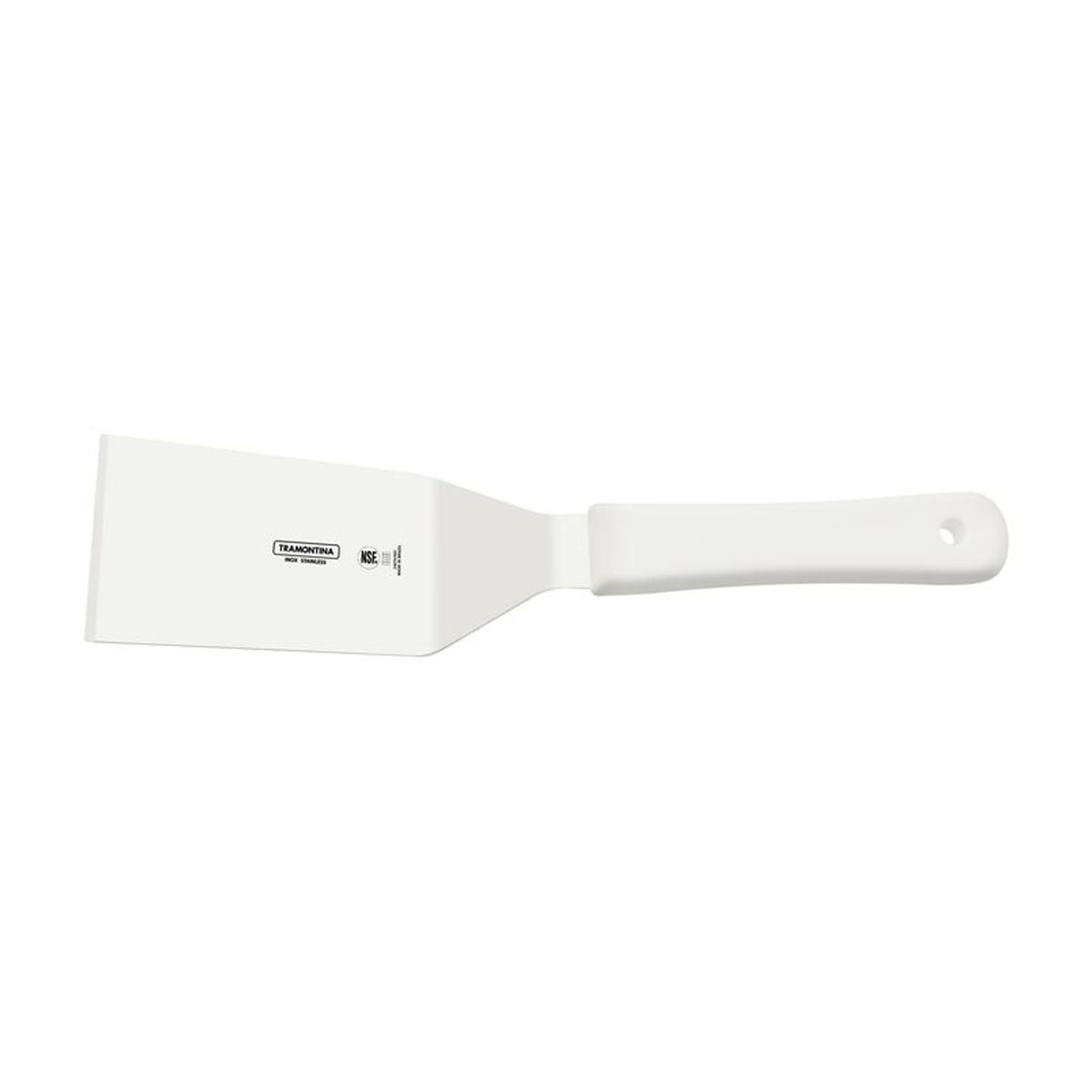 Espátula Para Frituras Tramontina Profesional Con Lámina En Acero Inoxidable Y Mango De Polipropileno Blanco 5x2,1/2