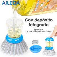 Aileda - Cepillo Para Lavar Platos Premium Con Dispensador De Jabón
