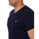 thumbnail image 3 of Camiseta Lacoste para Hombre de Manga Corta con Cuello en V de Algodón Pima Azul Marino, 3 of 6