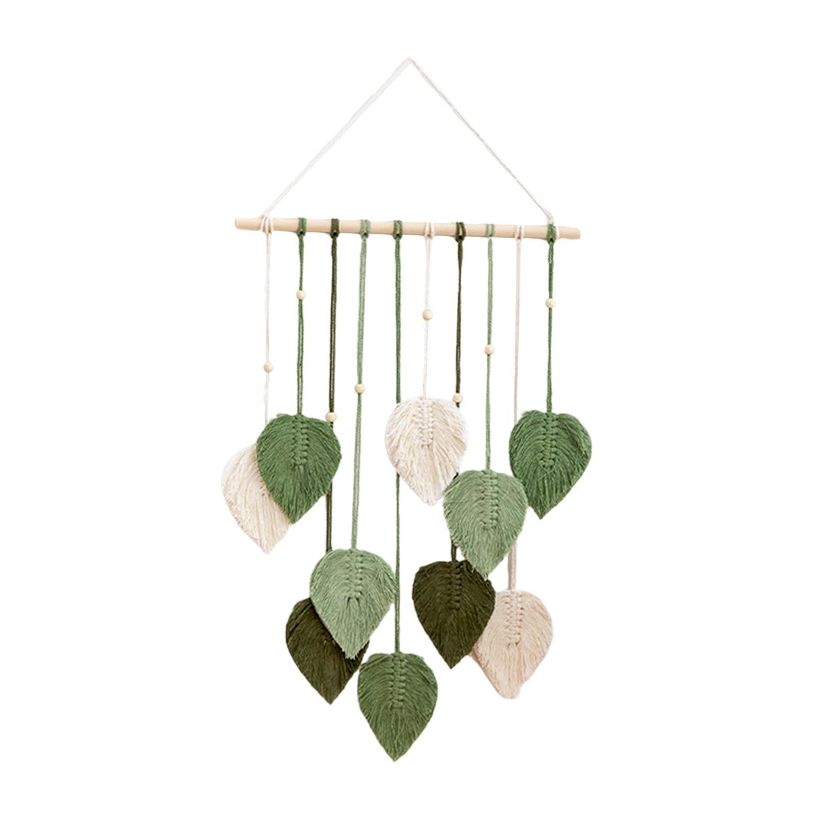 Bothyi - Macramé Para Colgar En La Pared, Decoración De Algodón Para Guardería, Inauguración De La Casa, Dormitorio, Verde