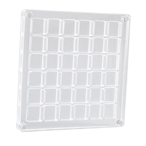 Ioensy - Caja De Almacenamiento De Diamantes De Imitación Para Uñas, Caja De Exhibición Acrílica De Conchas Marinas Para Nail Art Rocks, 36 Rejillas