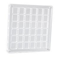 Ioensy - Caja De Almacenamiento De Diamantes De Imitación Para Uñas, Caja De Exhibición Acrílica De Conchas Marinas Para Nail Art Rocks, 36 Rejillas