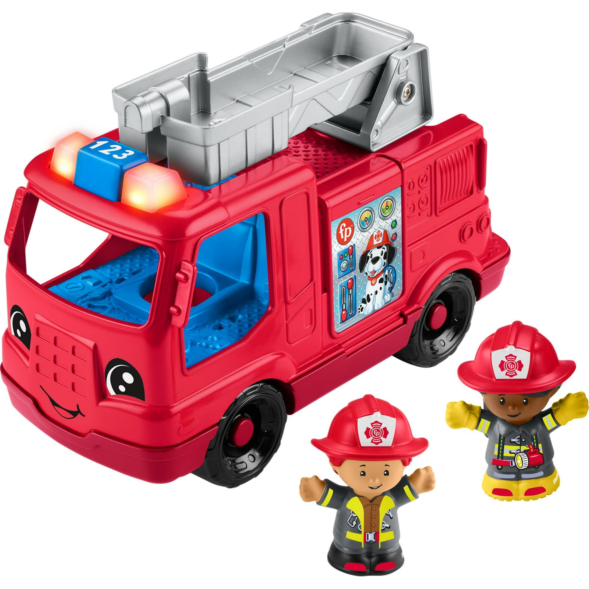 Fisher Price - Camión De Bomberos De Juguete Fisher-price Little People Con 2 Figuras, 1 O Más Y