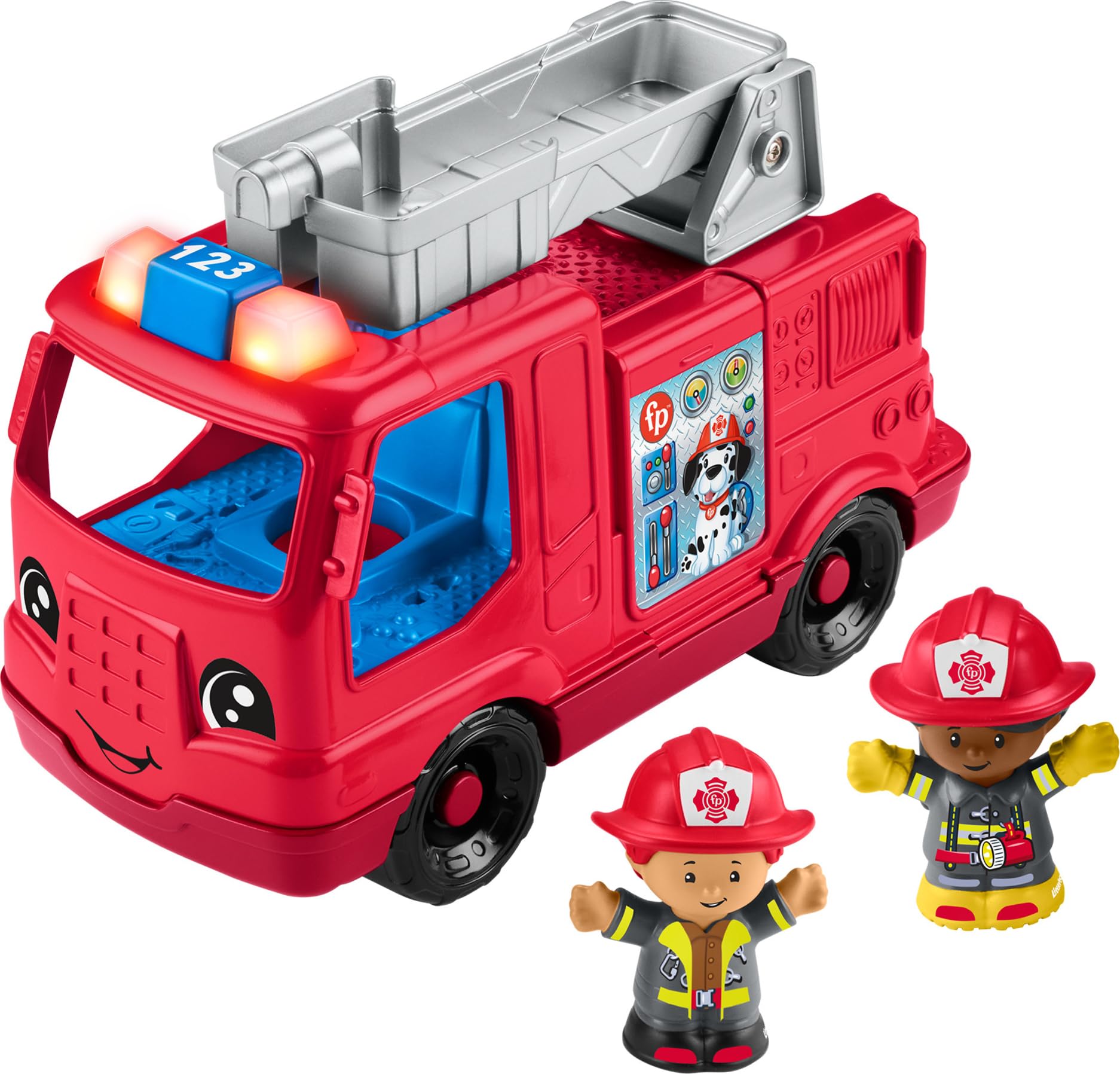 Fisher Price - Camión De Bomberos De Juguete Fisher-Price Little People Con 2 Figuras, 1 O Más Y
