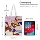thumbnail image 5 of Wile E. Coyote and The Road Runner Bolso de tela con estampado de lienzo para mujer, bolsa de compras reutilizable y estética, con cremallera interior, regalo para mujer, 35 × 40 cm., 5 of 6