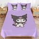 thumbnail image 3 of Kuromi Cute Cartoon Character Duvet Cover Set Bedding Set 1 Duvet Cover And 2 Pillowcases 3D Cartoon Printed Comfortable And Ultra Soft Bed Set Room Decor for Bedroom, 3 of 5