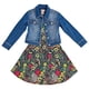 thumbnail image 1 of Vestido ajustado con chaqueta azul floral de tela stretch, 1 of 1