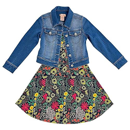 Squeeze - Vestido Ajustado Con Chaqueta Azul Floral De Tela Stretch