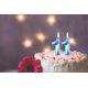 thumbnail image 4 of Velas JEVONS Azul 2 uds 1,4 pulg. Número 11 Cumpleaños, 4 of 6