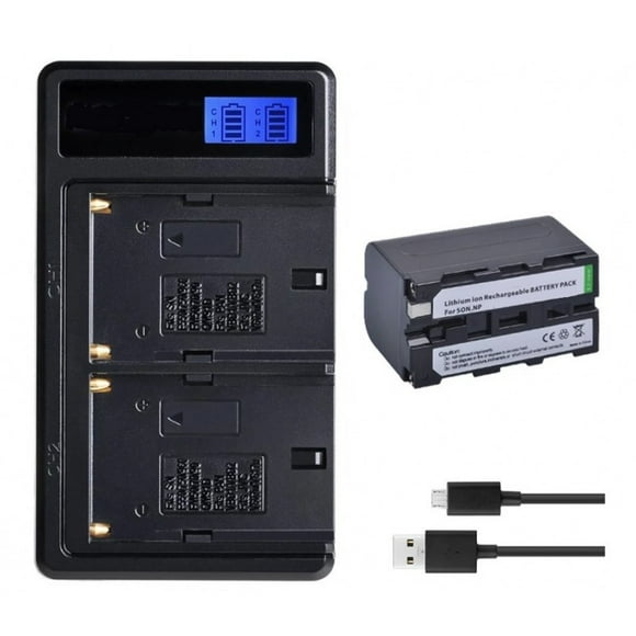 Batería NP-F970 NP-F960 + Cargador Doble BC-VM10 Sony Alternativo
