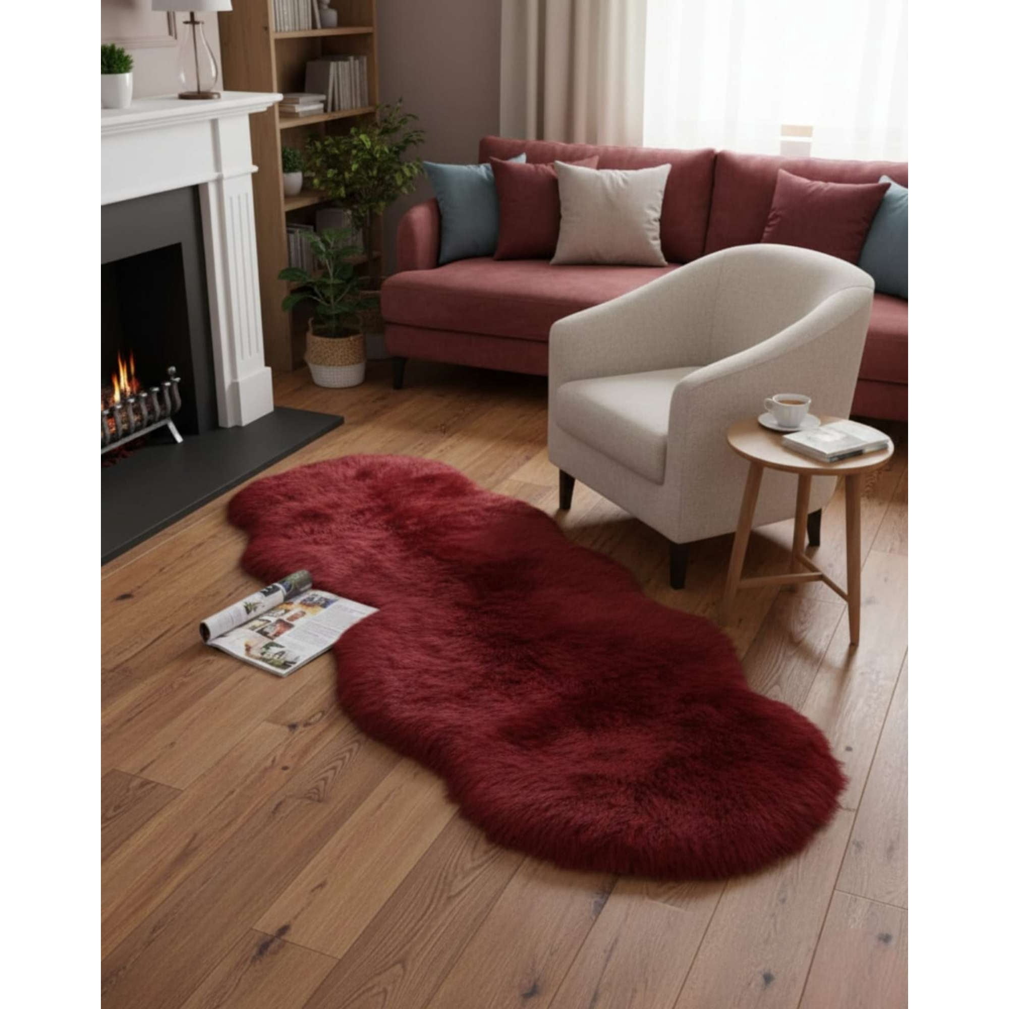 Mylhogar - Alfombra De Pelo De Oveja Sintetico Ultra Suave