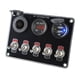 thumbnail image 5 of Coche 5 Gang Boat Switch Panel Impermeable Dual USB Multifunción Luz Roja, 5 of 5