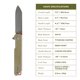 thumbnail image 3 of Cuchillo Swiss Tech AUS8 Hoja 3 Mango 4 Verde Plegable, 3 of 3