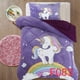 thumbnail image 1 of Cobertor Chiporro 1 1/2 Plazas - Unicornio Morado Arcoíris, 1 of 2