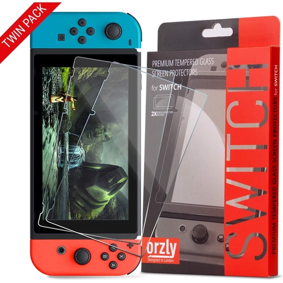 Protector de Pantalla Orzly 0,24 mm 9H Pack de 2 para Nintendo Switch