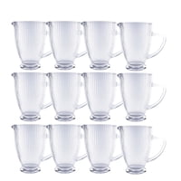 Set 12 Jarras Talladas 1350Ml Lisa Bebida Allegra Vidrio