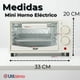 thumbnail image 3 of Mini Horno Eléctrico de Mesa 7 Litros Hornear Asar y Tostar, 3 of 11