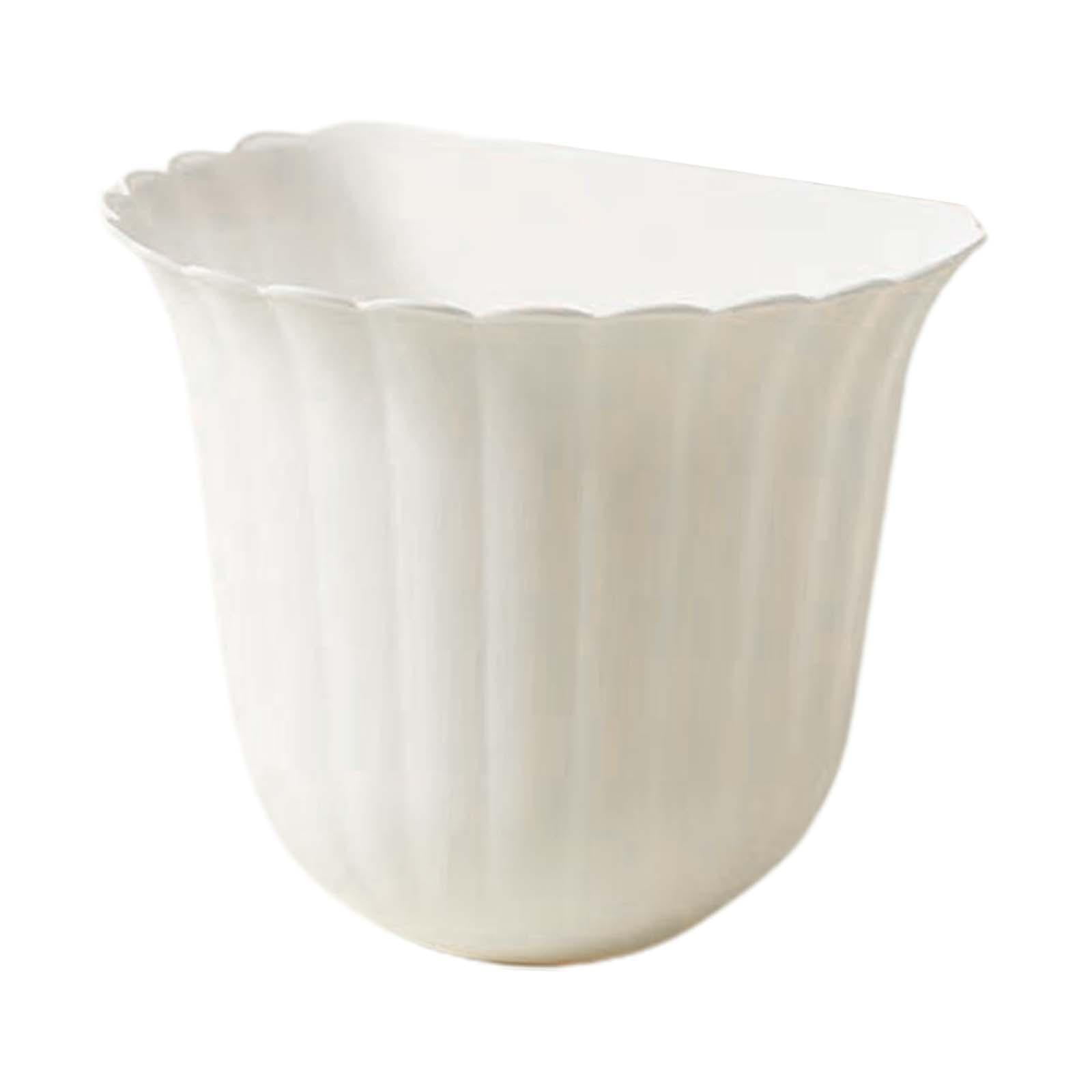 Bothyi - Papelera De Escritorio Macetas Macetas Contenedor De Plantas Cesta De Basura De Papel Para Mesa De Escritorio Blanco