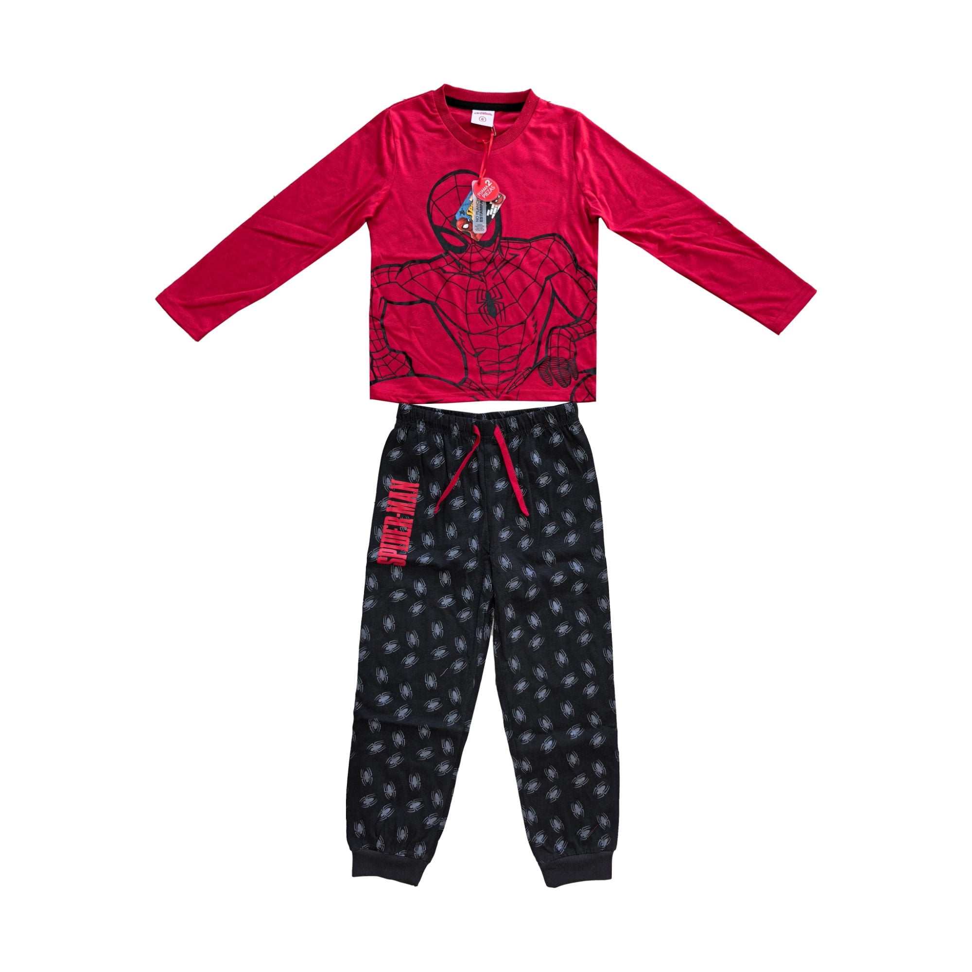 Spider-man - Pijama Niño Spiderman Rojo Negro Talla 8