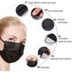 thumbnail image 3 of Mascarillas desechables Hyegiir de 3 capas, paquete de 100 (negras), 3 of 6