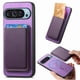 thumbnail image 1 of Funda de Cuero Magnética con Tarjetero para Google Pixel 9 Pro XL Cubierta Delgada Morado, 1 of 5