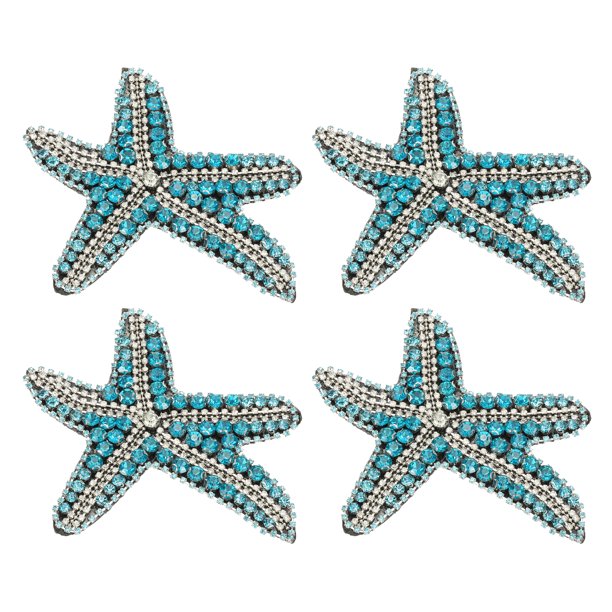 Uxcell Parche de Estrella de Mar con Piedras de Estrás, Apliques de Lentejuelas de Estrella de Mar para Coser en Tela para Ropa, Bolsas, Jeans, Zapatos, Sombreros, Chaquetas